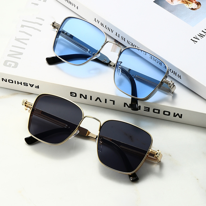 Vintage Steampunk Sunglasses Men Fashion Brand Metal Sunglasses Women Driving glasses Shade Eyewear FZ-432