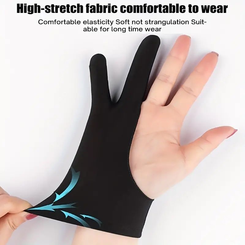 Anti-fouling Two-Fingers Anti-touch Painting Glove For Drawing Tablet Right And Left Glove Anti-Fouling For IPad Screen Board E-430