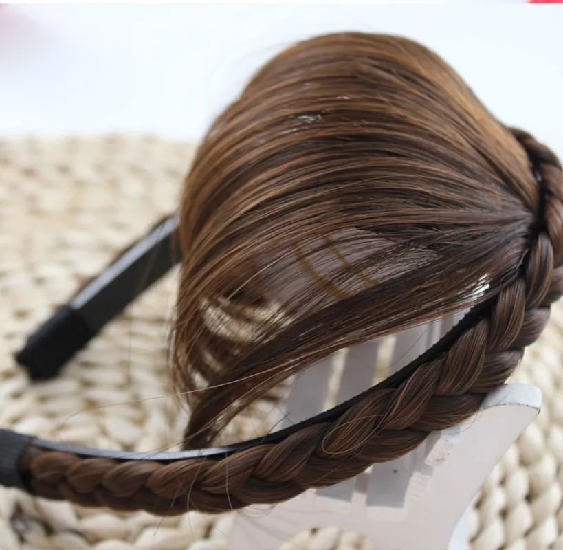 Fake Hair Headband Fringe Wig Bangs Hairband Hair Extension Women Girls Clips In Hair Extension Hair Accessories Hairpiece Clips C-411-1