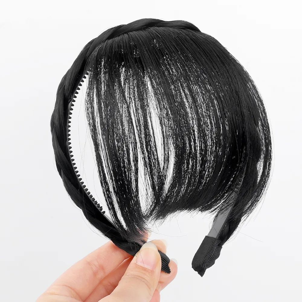 Fake Hair Headband Fringe Wig Bangs Hairband Hair Extension Women Girls Clips In Hair Extension Hair Accessories Hairpiece Clips C-411-1