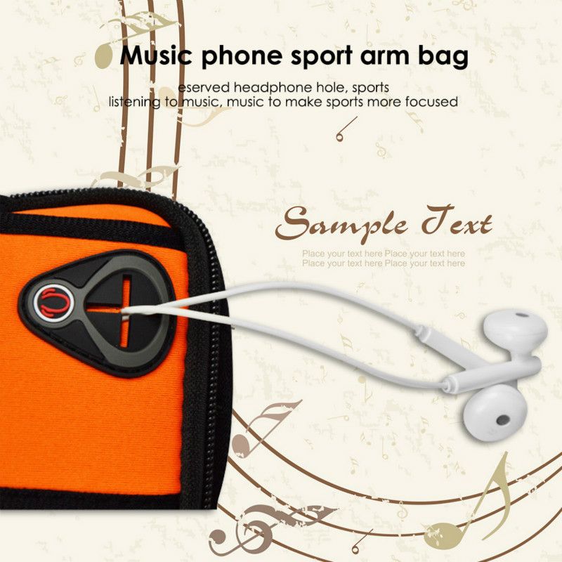 Sport Armband Running Flip Bag Case for iPhone Samsung Universal Smartphone Mobile Phone Earphone Holes Keys Arm Bags Pouch O-5-6