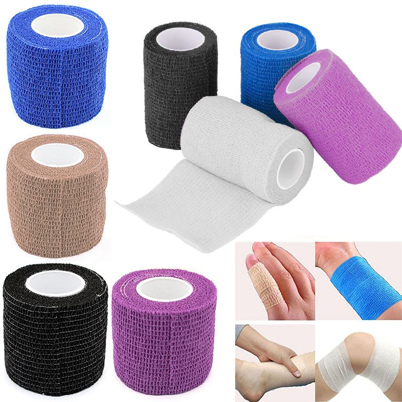 2 PC /2.5cm*4.6m self-adhesive elastic bandage emergency medical care gauze tape emergency muscle tape first aid kit E-290