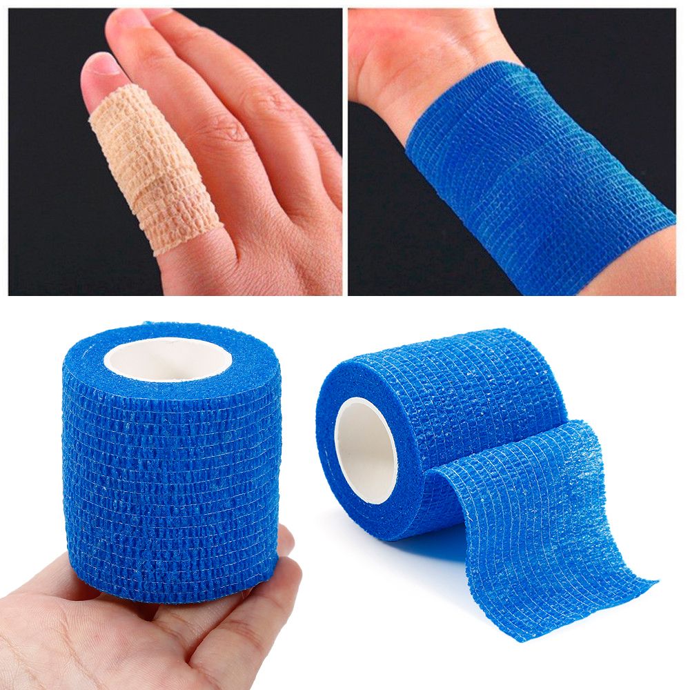 2 PC /2.5cm*4.6m self-adhesive elastic bandage emergency medical care gauze tape emergency muscle tape first aid kit E-290