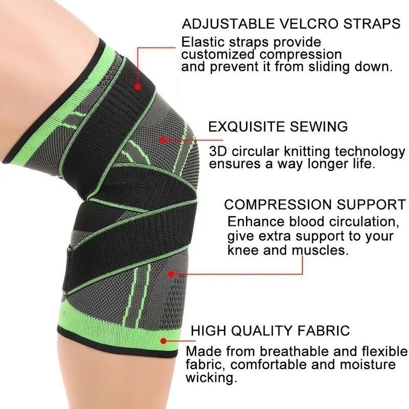 1pc Knee Compression Pads For Improving Circulation & Knee Pain Relief For Men & Women Knee Support Arthritis Relie E-957