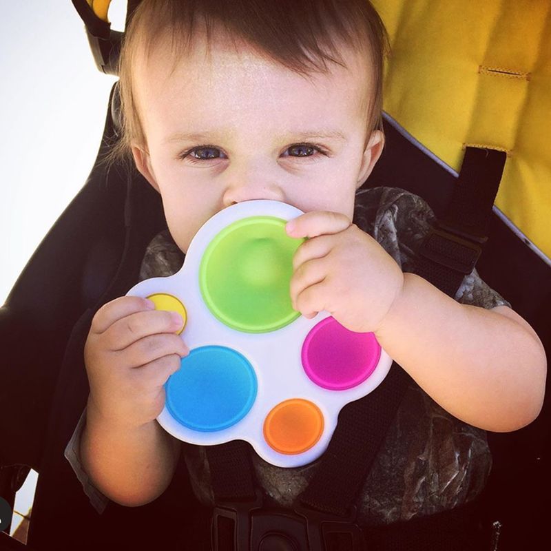 Simple Finger Exercise Montessori Board Toys Colorful Push Pops Montessori Fidget Decompression Toys for Baby Adult F3-53-1