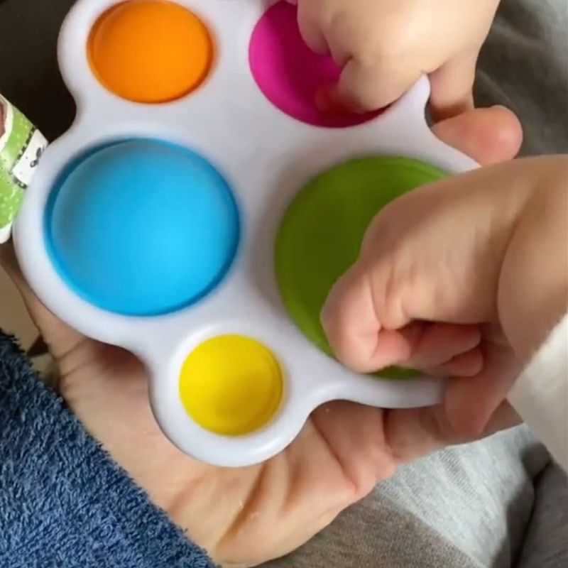 Simple Finger Exercise Montessori Board Toys Colorful Push Pops Montessori Fidget Decompression Toys for Baby Adult F3-53-1