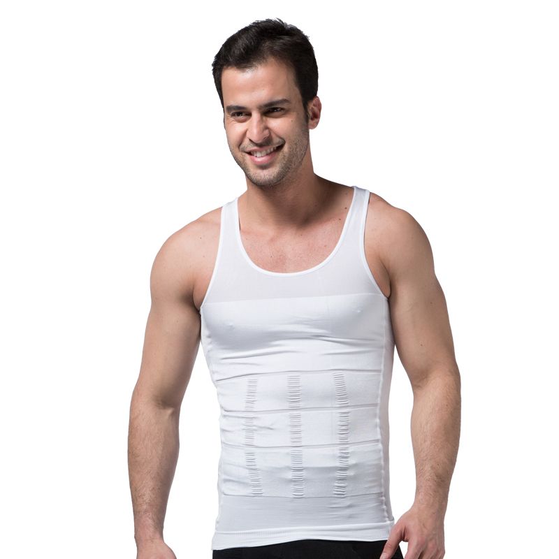 Men's Slimming Body Shapewear Corset Vest Shirt Compression Abdomen Tummy Belly Control Slim Waist Cincher Underwear FZ--85