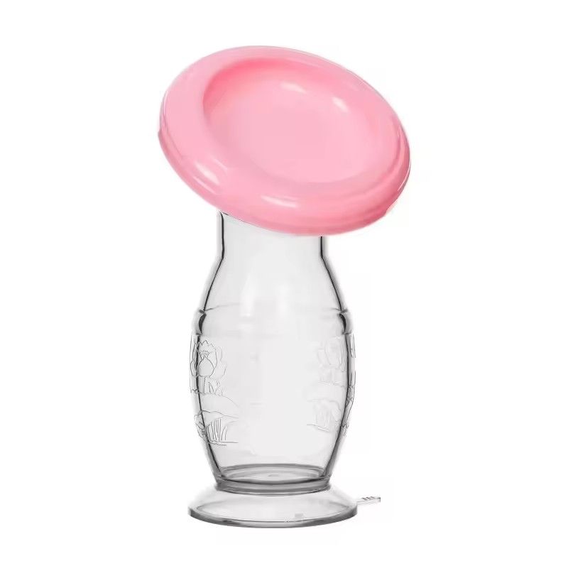 Manual Silicone Breast Pump, Food Grade Breast Milk Collector L---16