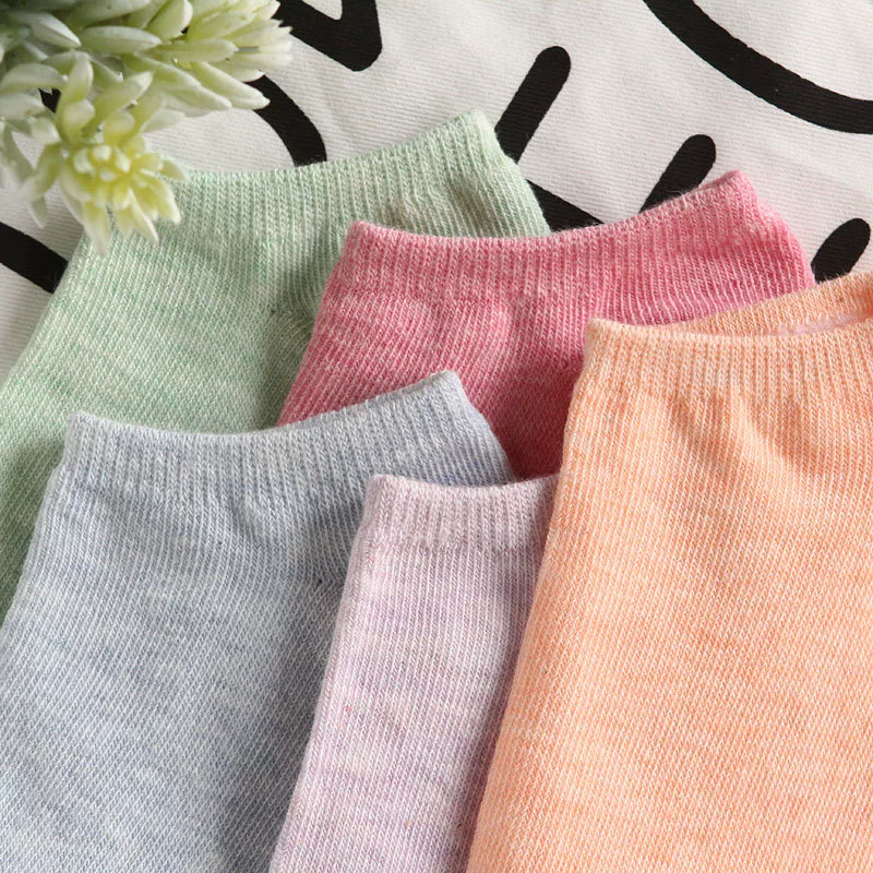 5pair/lot Candy Colors Women Ankle Socks Funny Cute Solid color Boat Socks Womens Lady Girl Art Sock Short Sox J-128