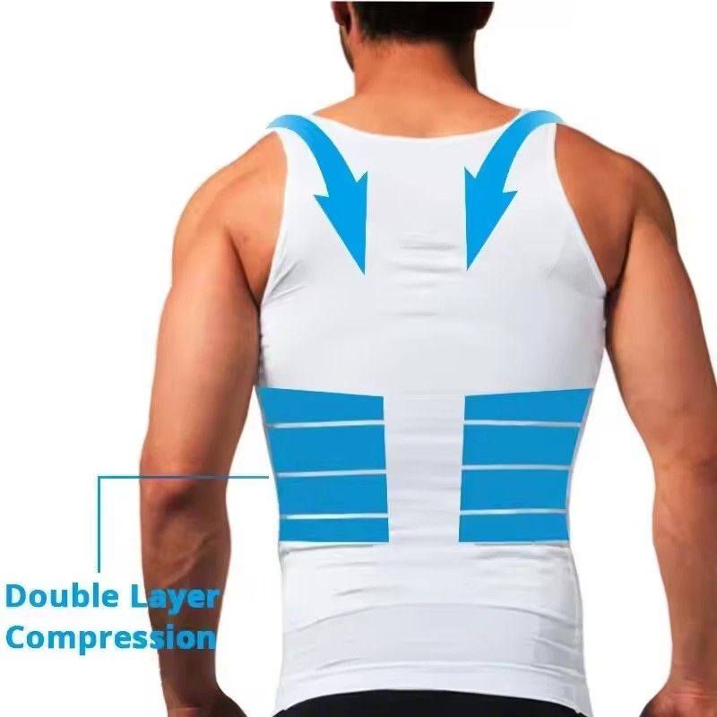Men's Slimming Body Shapewear Corset Vest Shirt Compression Abdomen Tummy Belly Control Slim Waist Cincher Underwear FZ--85
