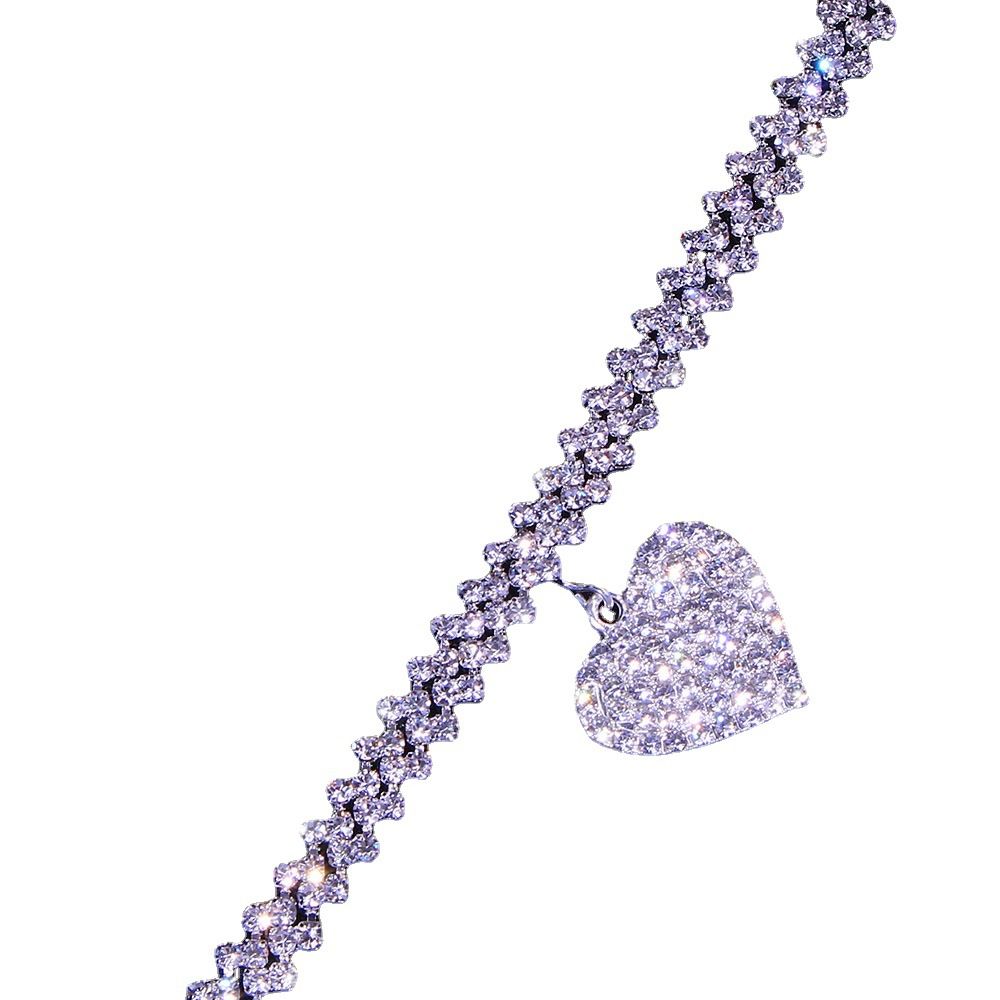 Hui Tan Rhinestone Chain Anklet Ladies Silver/gold Luxury Bracelet Legs Wedding Party Fashion Jewelry A-1633