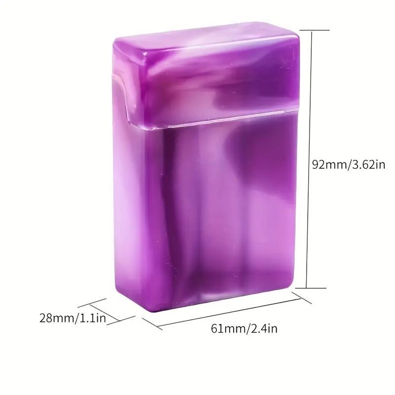 1pc, Creative Divided Cigarette Box, Men's Portable Multi-functional Storage Box, Lighter Box, Men's Plastic Flip Cigarette Box,