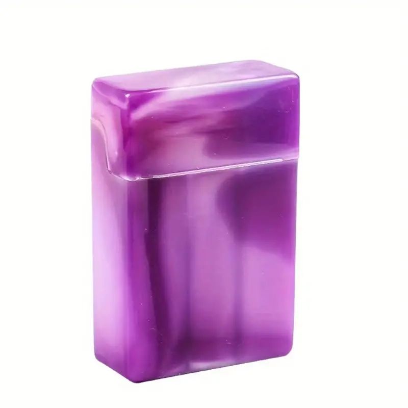 1pc, Creative Divided Cigarette Box, Men's Portable Multi-functional Storage Box, Lighter Box, Men's Plastic Flip Cigarette Box,