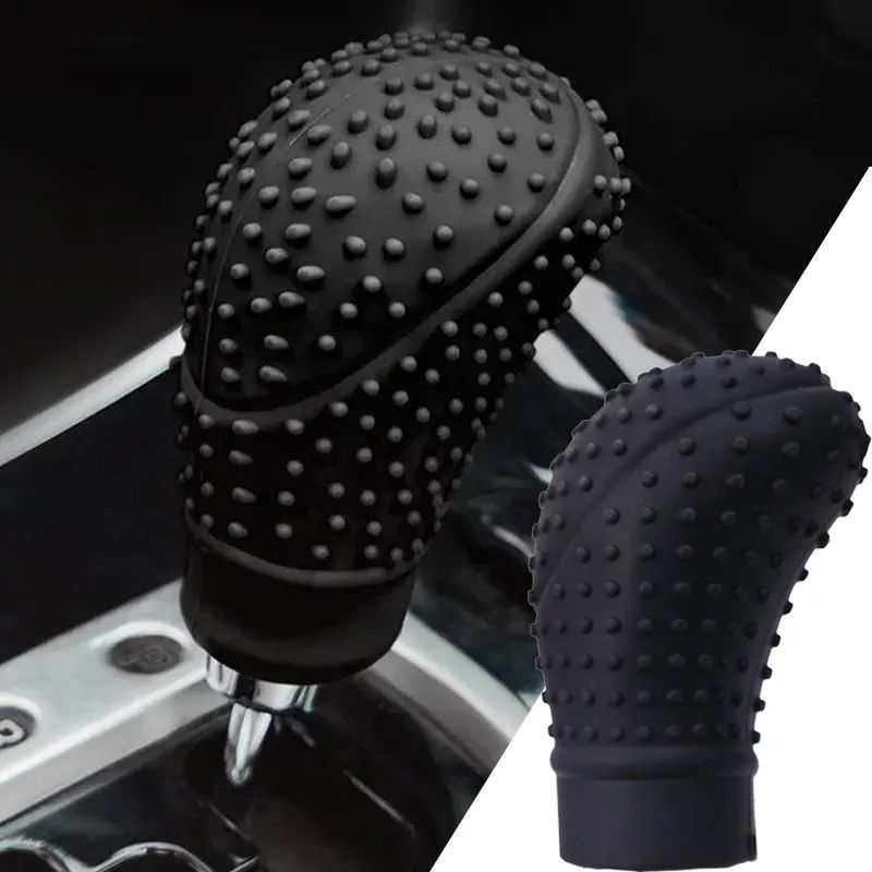 Universal Car Manual Gear Shift Cover Non-Slip Silicone Knob Sleeve Gear Shift Grip Protective Covers Car Interior Accessories C-381
