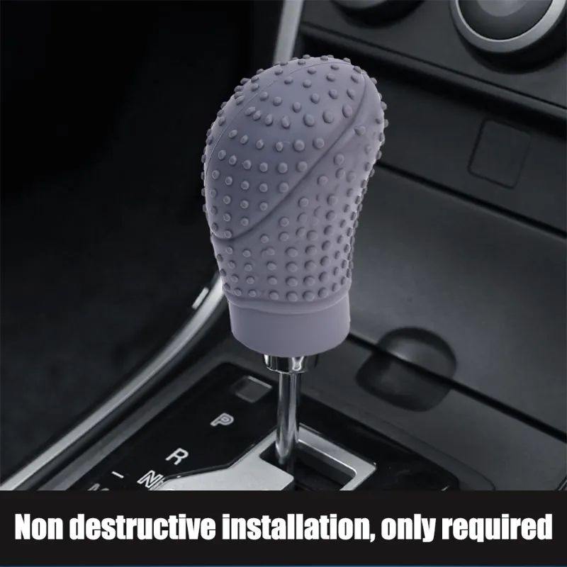 Universal Car Manual Gear Shift Cover Non-Slip Silicone Knob Sleeve Gear Shift Grip Protective Covers Car Interior Accessories C-381