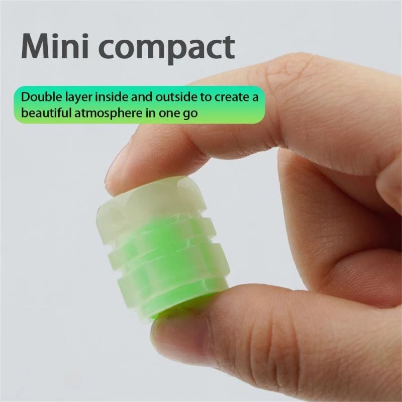 4pcs/set  Illuminated Car Tire Valve Cover Wheel Tire Rim Stem Cover Dustproof Waterproof Car Motorcycle Bicycle Glow in the Dark E-1149