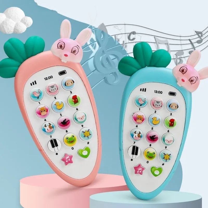1pc Kid Cartoon Mobile Phone Electronic Toy Cute Telephone Educational Learning Toys Music Sound Machine Baby Infant Gift