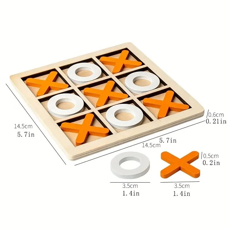 Children's Wooden Board XO Chess Board Toy Kids Brain Training Games Baby Early Education Leisure Board Games Building Block Toy