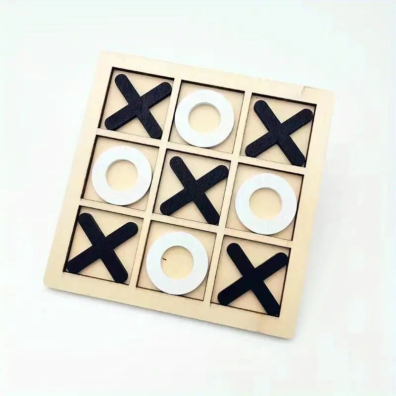 Children's Wooden Board XO Chess Board Toy Kids Brain Training Games Baby Early Education Leisure Board Games Building Block Toy