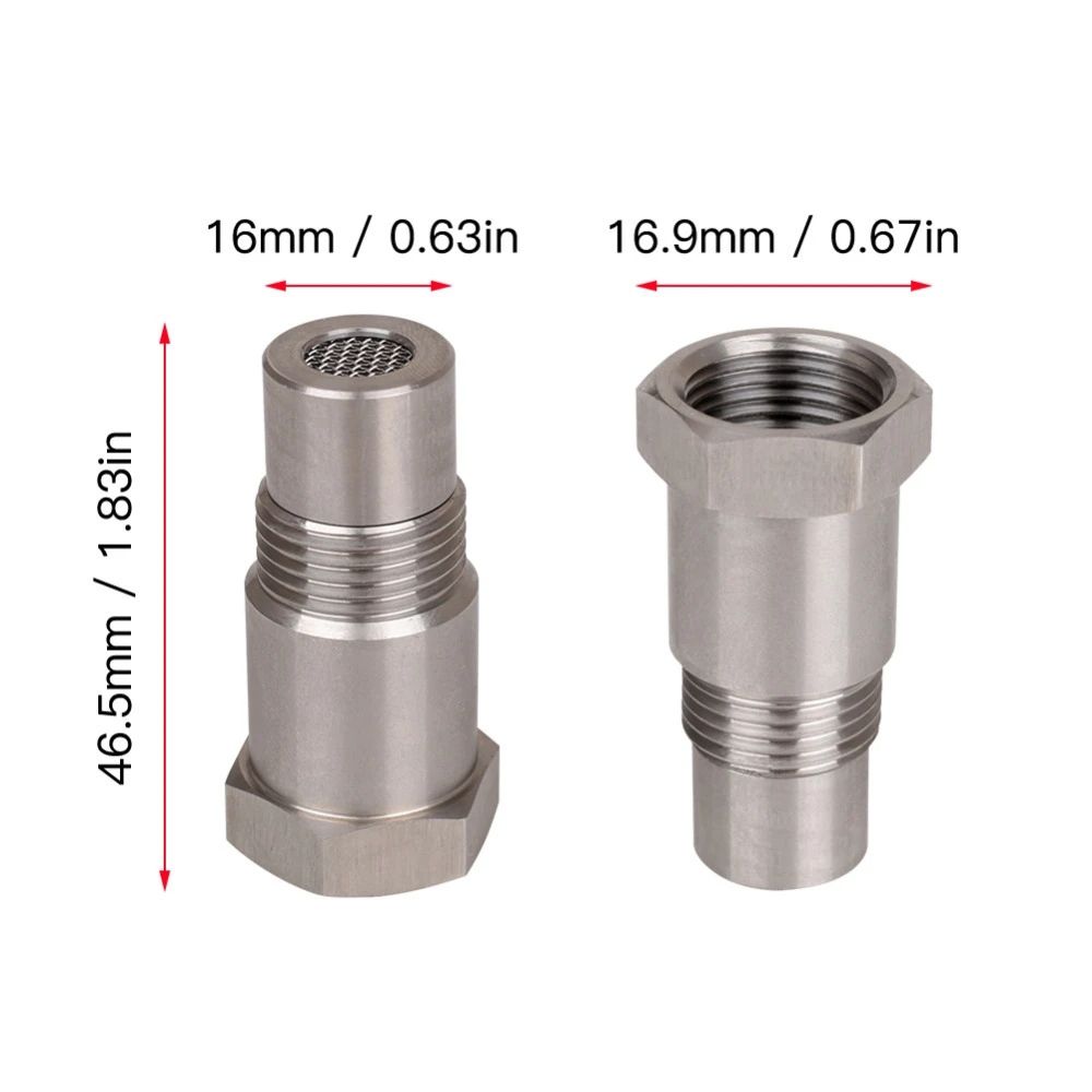 Universal Extension Filter Oxygen O2 Sensor Connector Extender Spacer Internal Thread M18*1.5 Stainless Steel Adapter Auto Parts C-284