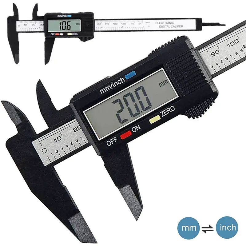 150mm Metal Caliper Digital Pachometer Professional Vernier Caliber Measuring Tools Woodworking Thickness Gauge Depth Electronic C-238