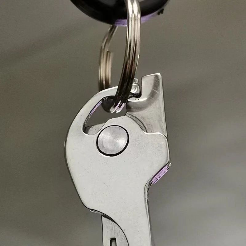 1pc Edc Multi Tool 6 In 1 Stainless Steel Utili-key Key Ring Chain Pendant Pocket Cutter Mini Knife Unboxing Knife Screwdriver C-314