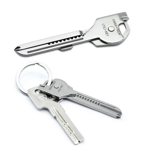 1pc Edc Multi Tool 6 In 1 Stainless Steel Utili-key Key Ring Chain Pendant Pocket Cutter Mini Knife Unboxing Knife Screwdriver C-314