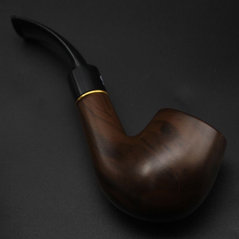 Resin Smoking Pipe Circulating Clean Bend Pipe Cigarette Filter Herb Grinder Handheld Cigar Tobacco Pipe Smoker Tools E-1182
