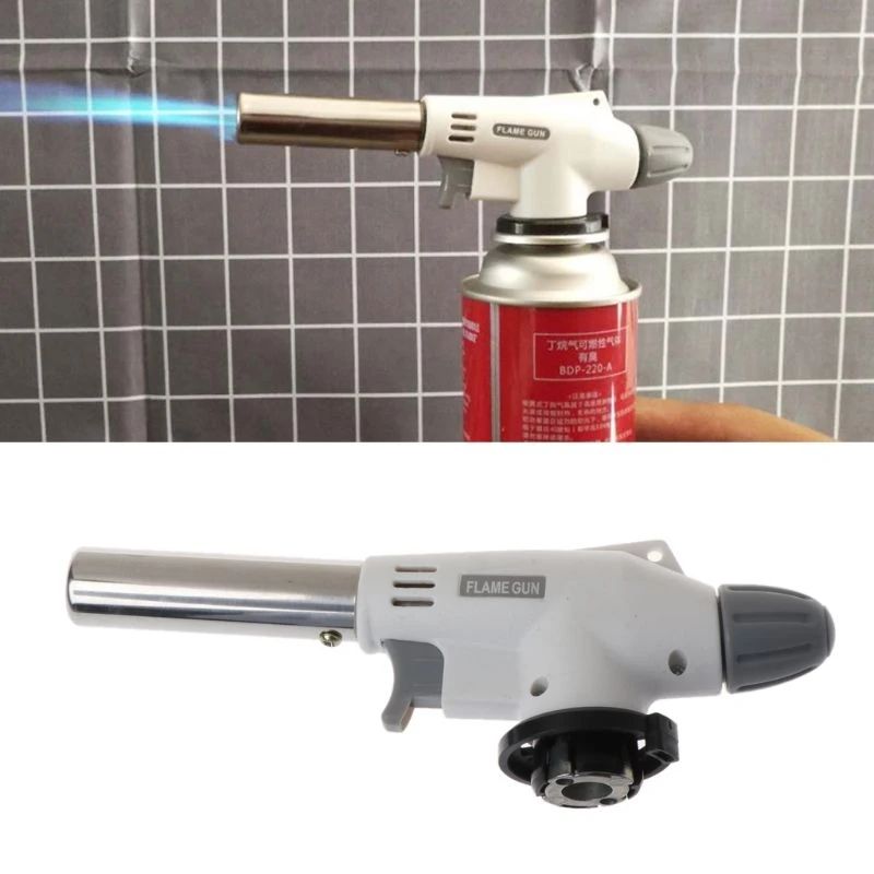 Portable Metal Flame Gun BBQ Heating Ignition Butane Camping Welding Gas Torch -487