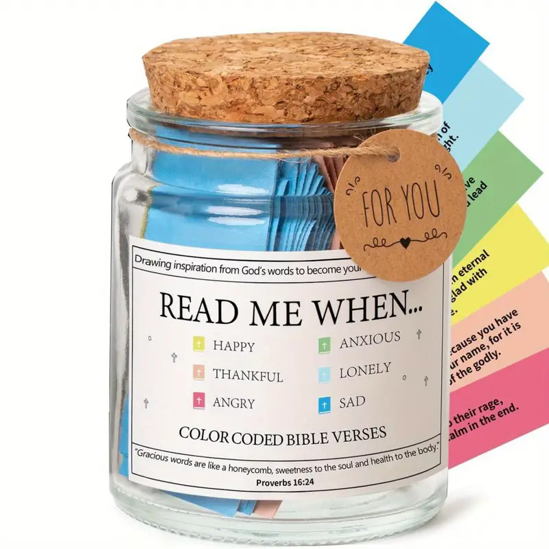 Dropshipping Bible Verses in A Jar Bible Verses Jar for Emotions and Feelings Bible Verse Cards Prayer Request Cards