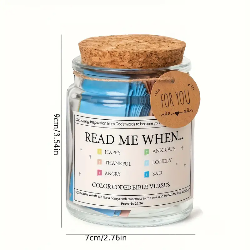 Dropshipping Bible Verses in A Jar Bible Verses Jar for Emotions and Feelings Bible Verse Cards Prayer Request Cards