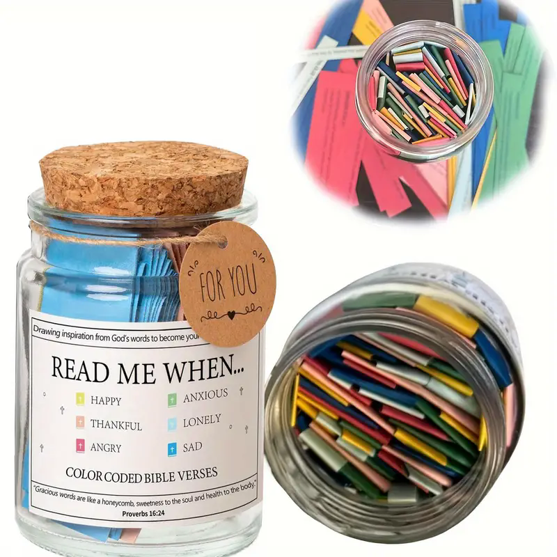 Dropshipping Bible Verses in A Jar Bible Verses Jar for Emotions and Feelings Bible Verse Cards Prayer Request Cards