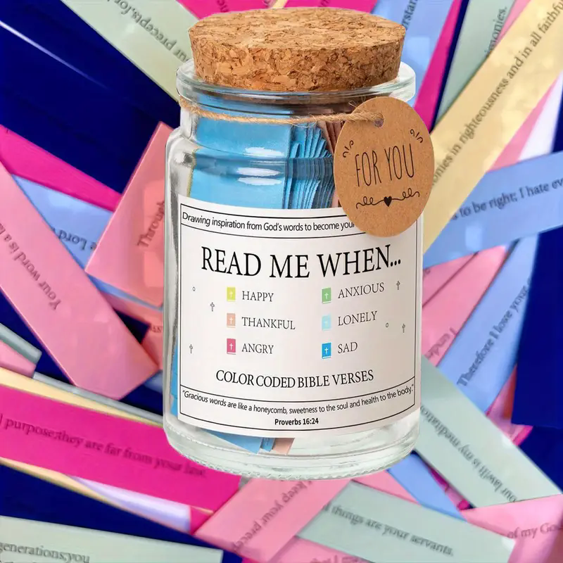 Dropshipping Bible Verses in A Jar Bible Verses Jar for Emotions and Feelings Bible Verse Cards Prayer Request Cards