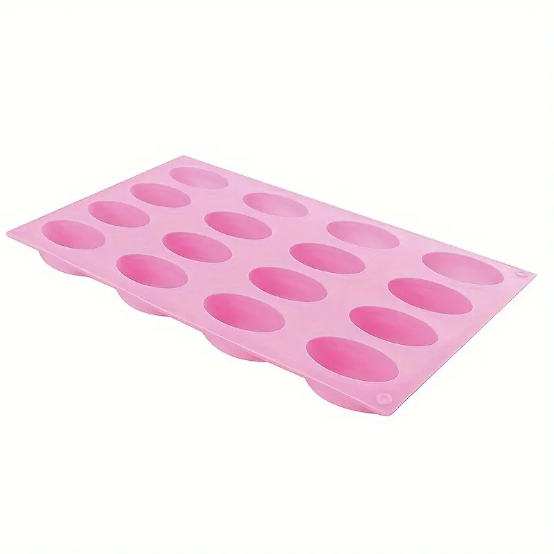 16 Cavity DIY Ellipse Soap Making Supplies 3D Silicone Cake Mould Ellipse Shape Silicone Handmade Baking Mold Soap Mold E-631
