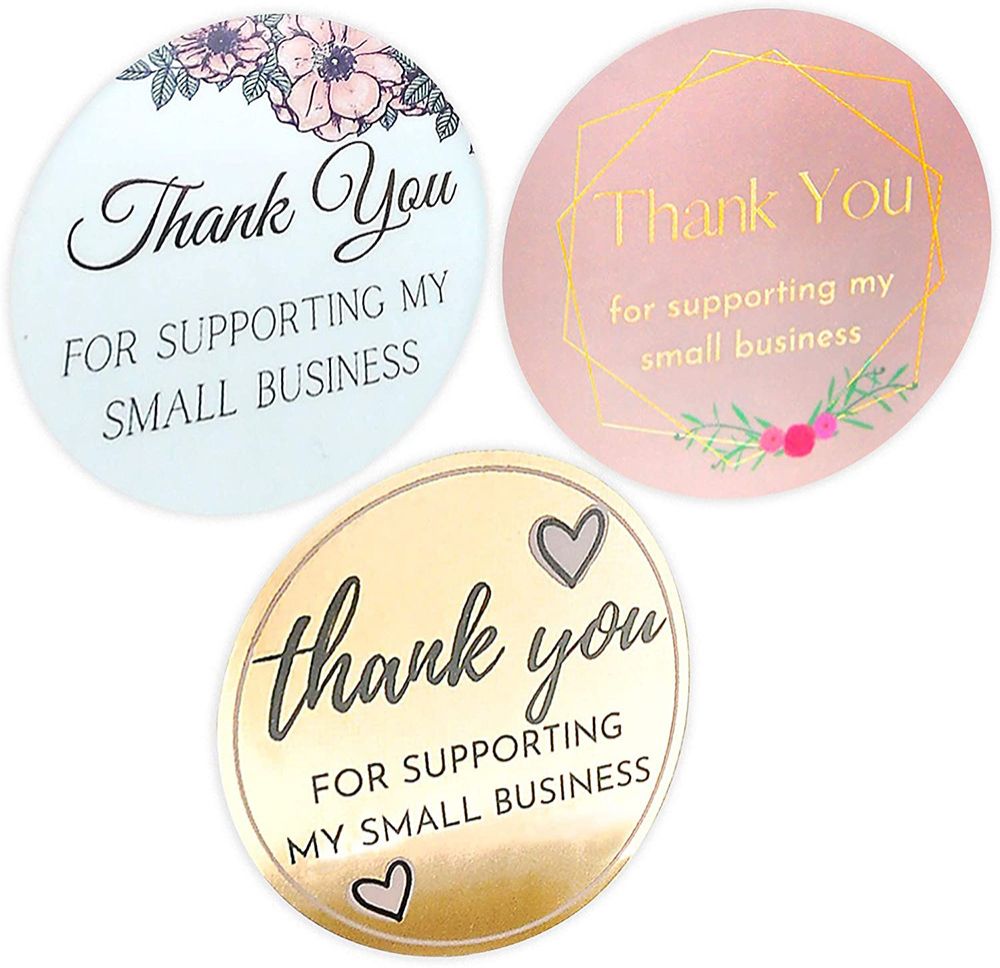 1 Roll, 500pcs 2.5cm Thank You Label Stickers Roll Cute Elephant Envelope Seals Stickers Adhesive 1inch Thank You Very Much C-370