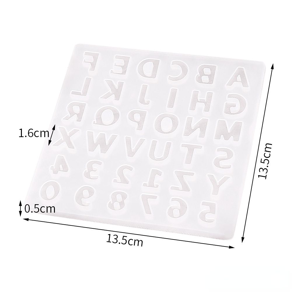 0-9 digital key ring earring pendant DIY handicraft casting tool resin mold English letter AZ epoxy resin silicone mold letter  C-346