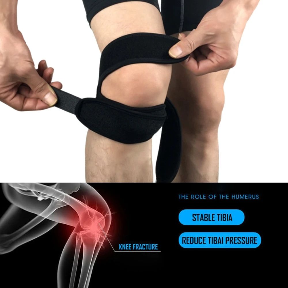 1pc Sports Knee Support Patella Belt Elastic Bandage Tape Sport Strap Knee Pads Protector Band soccer basketball Sports Knee Brace C-203