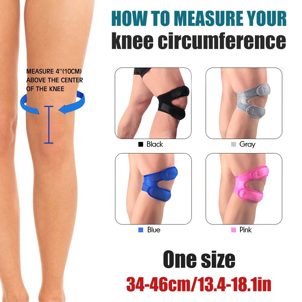 1pc Sports Knee Support Patella Belt Elastic Bandage Tape Sport Strap Knee Pads Protector Band soccer basketball Sports Knee Brace C-203