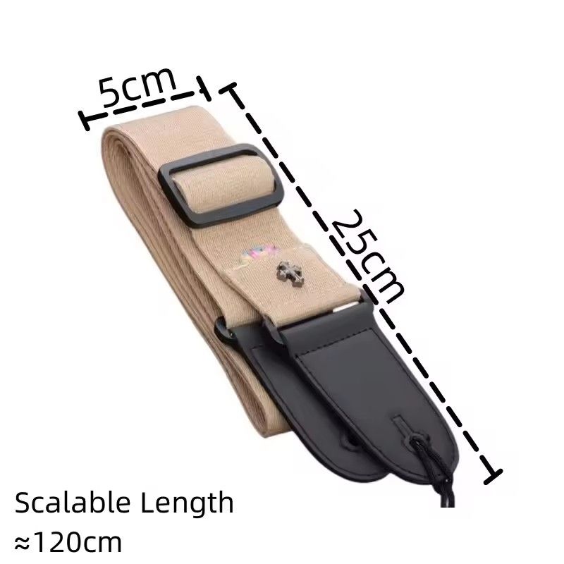 Electric Guitar Strap Acoustic Folk Guitarra Belt Straps Vintage Cross Personality Guitar Straps Pick Pocket Guitar Accessories C-316