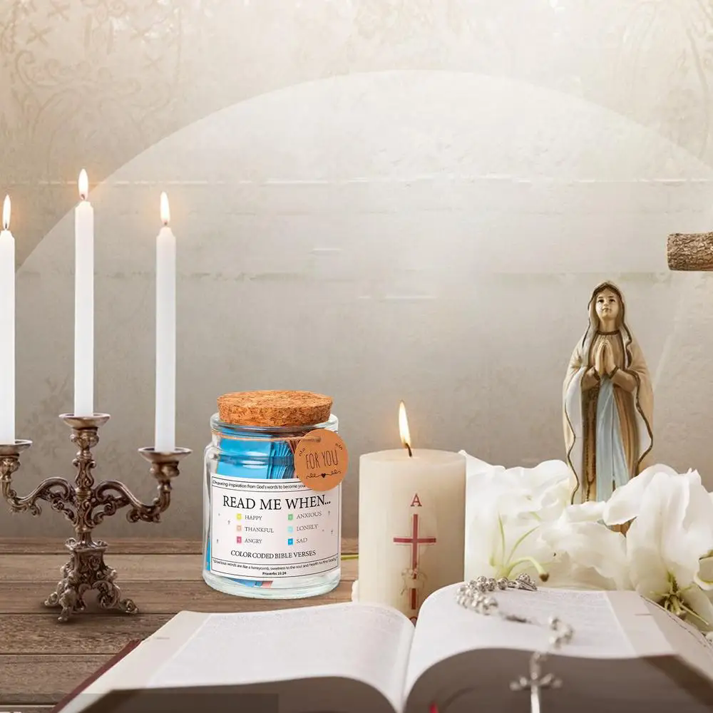 Dropshipping Bible Verses in A Jar Bible Verses Jar for Emotions and Feelings Bible Verse Cards Prayer Request Cards