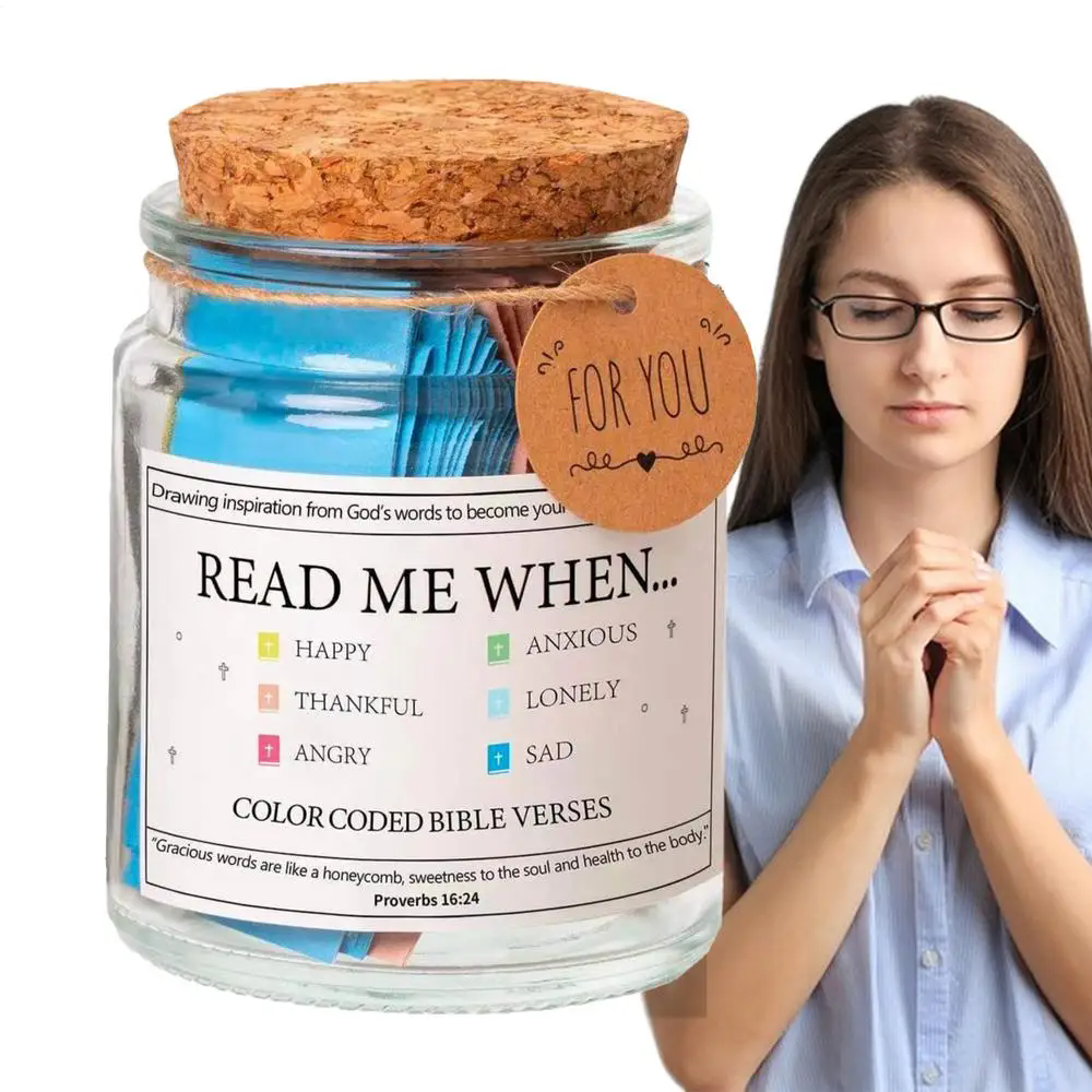 Dropshipping Bible Verses in A Jar Bible Verses Jar for Emotions and Feelings Bible Verse Cards Prayer Request Cards