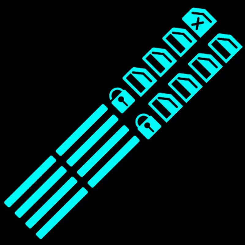 1PC Car Window Button Luminous Sticker Lifter Switch Night Fluorescent Decals Car Interior Stickers Auto Accessories C-339