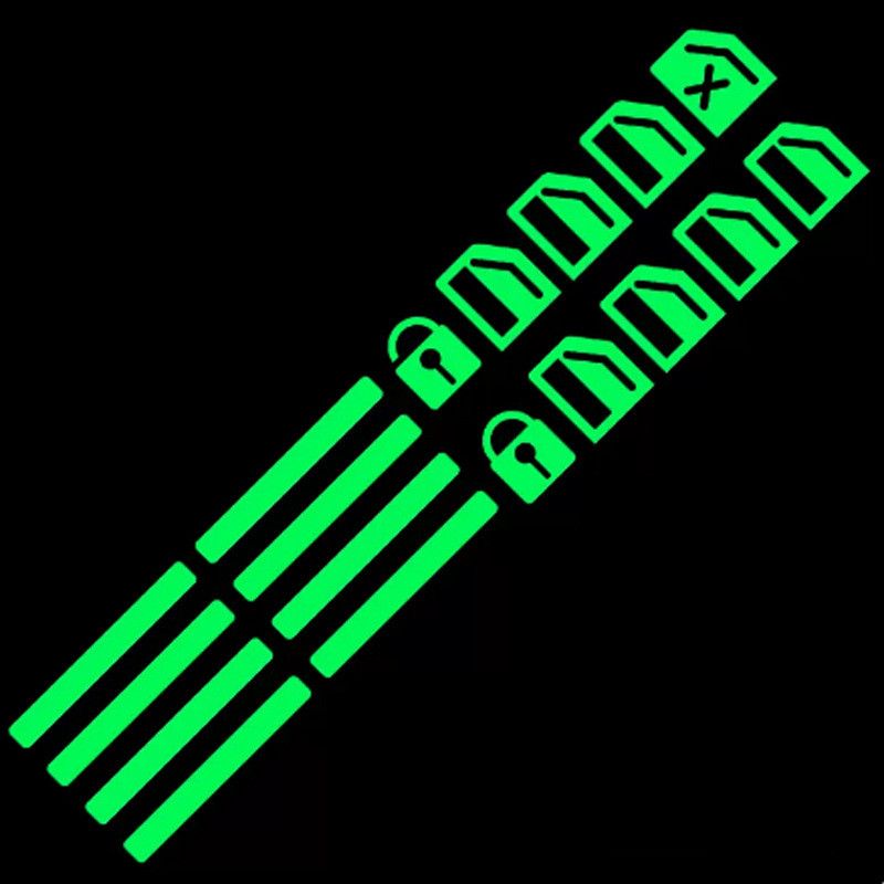 1PC Car Window Button Luminous Sticker Lifter Switch Night Fluorescent Decals Car Interior Stickers Auto Accessories C-339