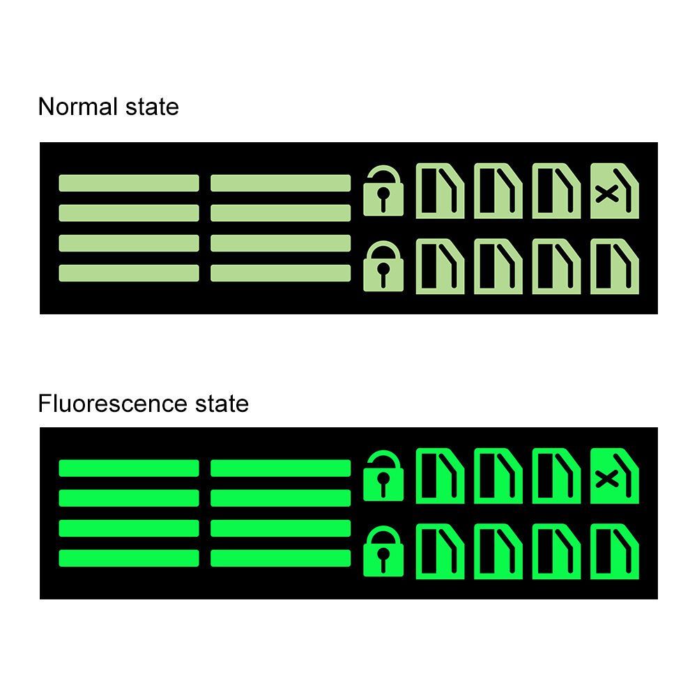 1PC Car Window Button Luminous Sticker Lifter Switch Night Fluorescent Decals Car Interior Stickers Auto Accessories C-339