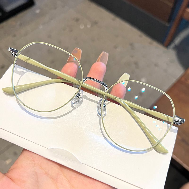 Blue light resistant metal polygon myopia glasses for women and men computer myopia optical glasses for neutral glasses FZ-438