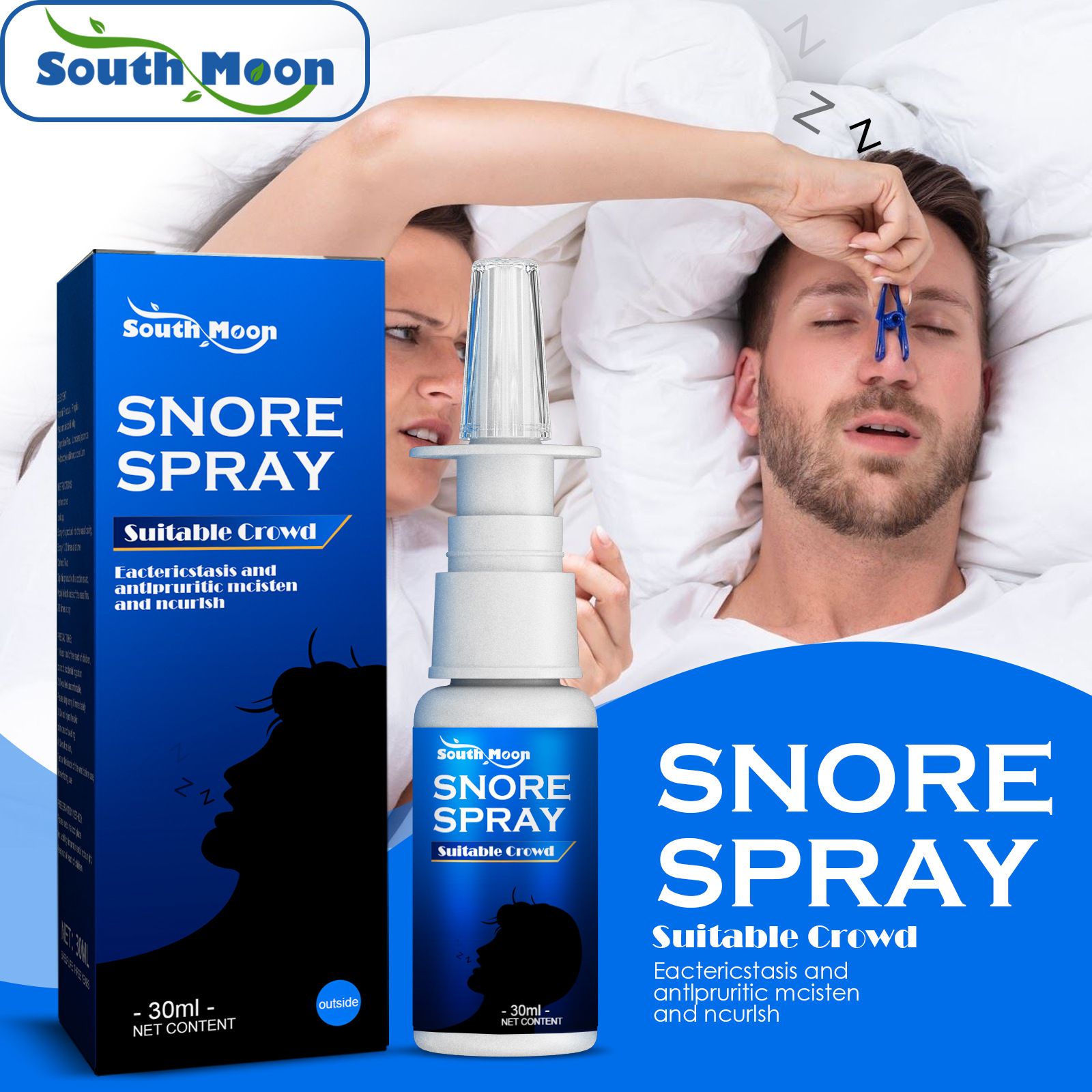 South Moon Herbal Anti snoring spray Snoring Liding Spray Snoring Magic Device Soothing Nasal Anti snoring Spray B2-843