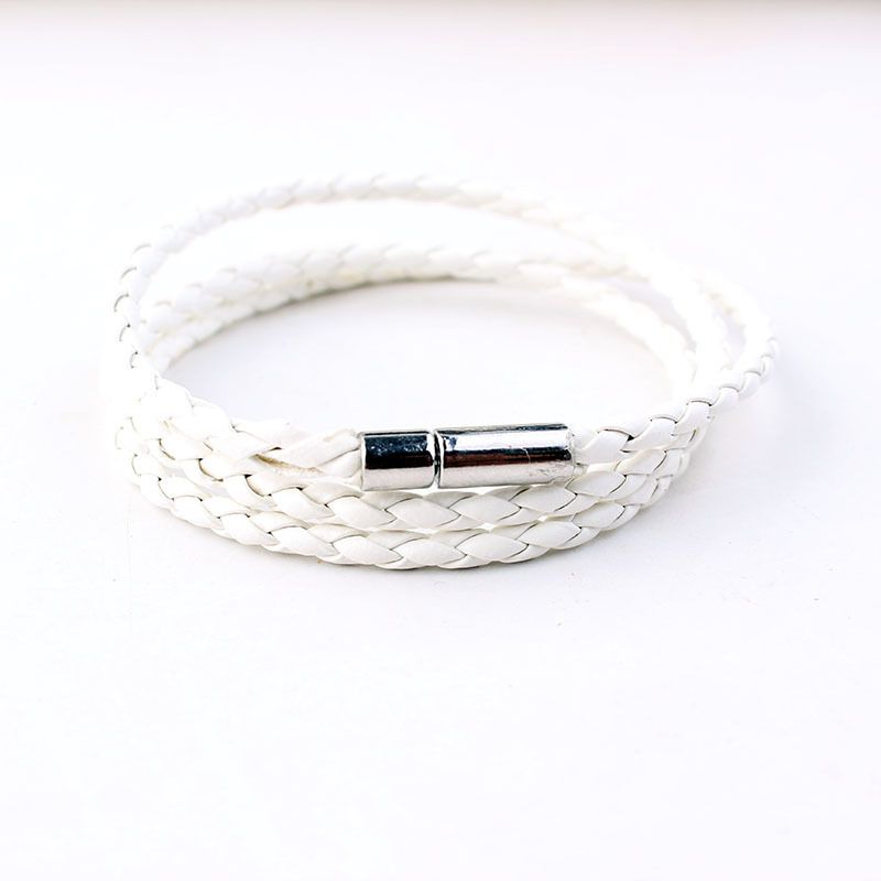 Korean Version Of Men's Multi-layer Braided Twist Bracelet Simple Leather Rope Bracelet Hand Rope Bracelet  A-1504