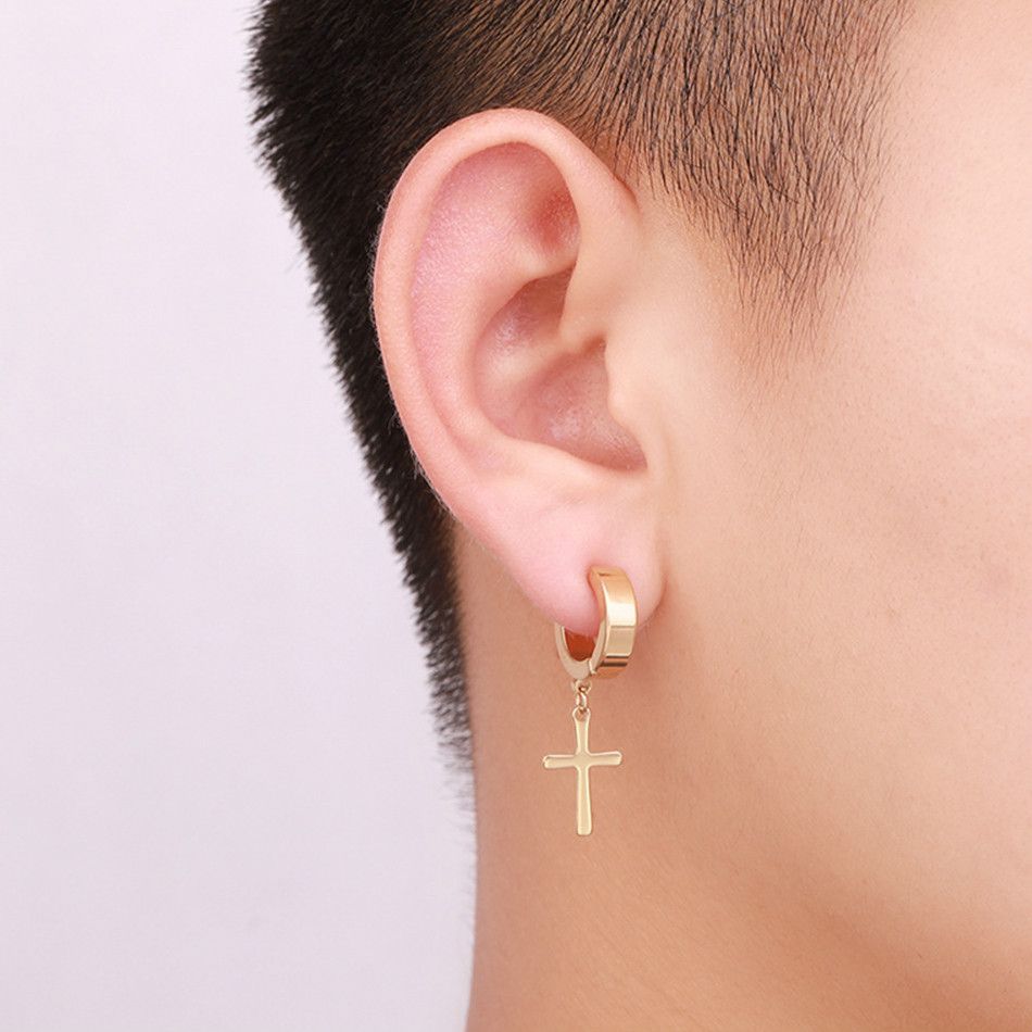 1pairs New Fashion Fashion Women Drop Earrings Cross Upper Ear Cartilage Earring For Women Men Dangle Earring  A-774