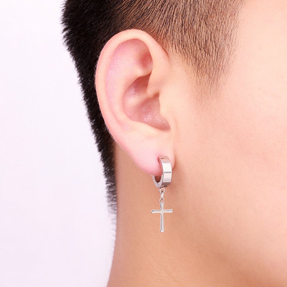 1pairs New Fashion Fashion Women Drop Earrings Cross Upper Ear Cartilage Earring For Women Men Dangle Earring  A-774