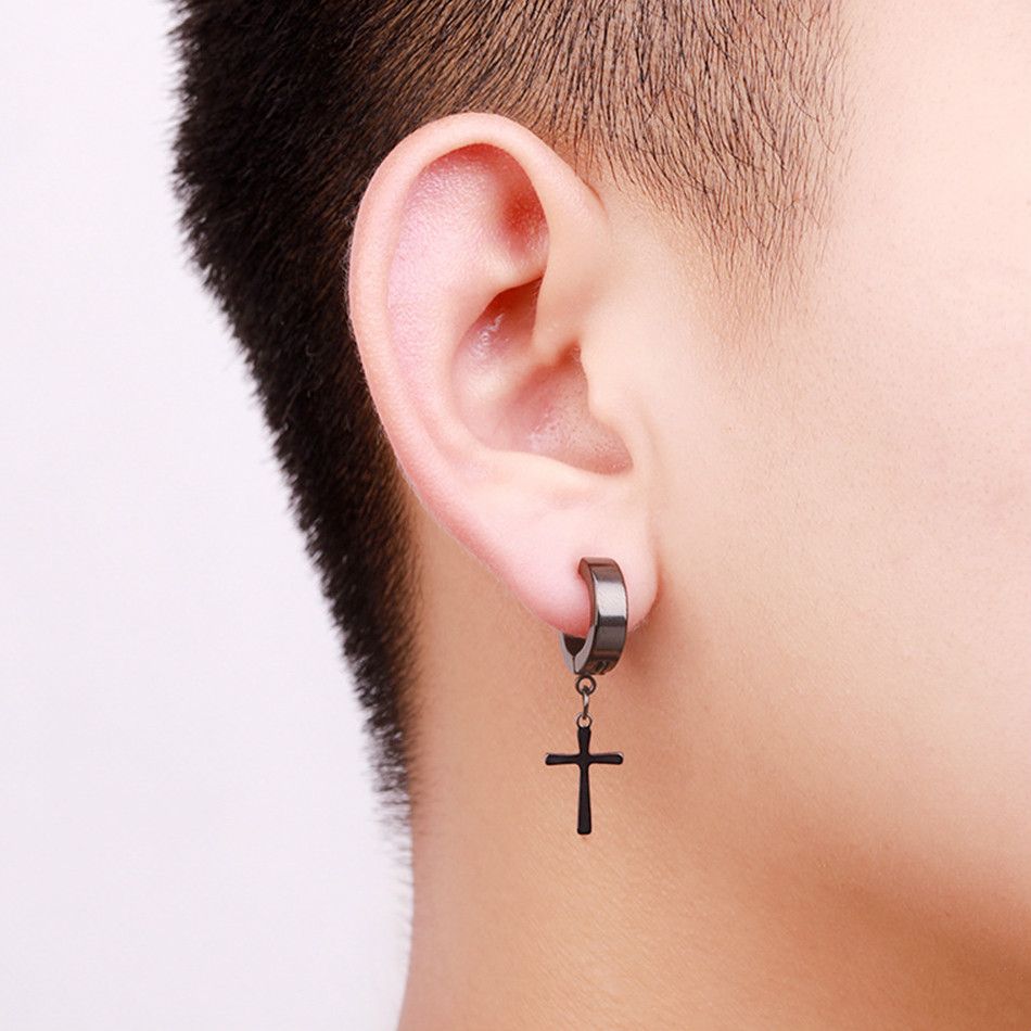 1pairs New Fashion Fashion Women Drop Earrings Cross Upper Ear Cartilage Earring For Women Men Dangle Earring  A-774